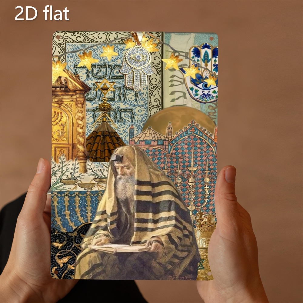 Art & Craft Teacher - CIFBUY ป้ายโลหะอลูมิเนียมลายผู้สูงอายุชาวยิวสไตล์วินเทจ ขนาด 8x8 นิ้ว กันน้ำ