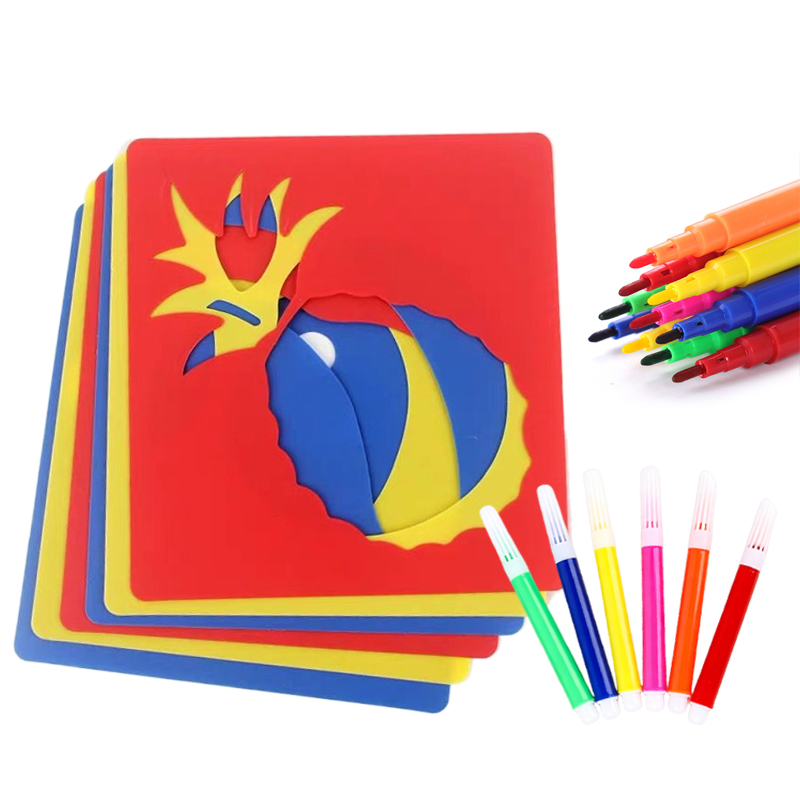 Art Craft Diy - 10/20 ชิ้น แม่แบบภาพวาด ลายฉลุสำหรับวาดภาพ DIY ลายการ์ตูน