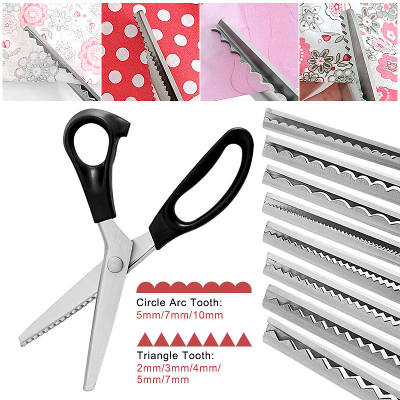 Art And Craft Zig Zag Scissors - กรรไกรตัดกระดาษลายซิกแซก 2/3 มม. สำหรับตกแต่งขอบกระดาษ ใช้สำหรับงานศิลปะ DIY