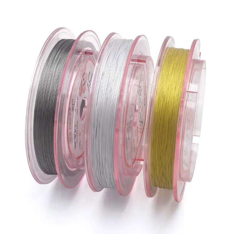 Art Craft Wire - 5 M/ม้วน 7-Strand ลูกปัดลวดไนลอนเคลือบสแตนเลสสตีลสําหรับสร้อยคอสร้อยข้อมือประดับด้วยลูกปัดหัตถกรรม 0.3/0.4 มม.