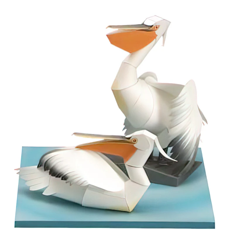Art Craft Cardboard - Dalmatian Pelican Origami Art Mini 3D