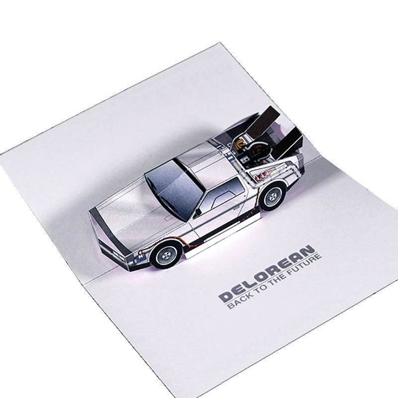 Art Craft Cardboard - Back To The Future POP-UP DMC-12รถแฮนด์เมด3D