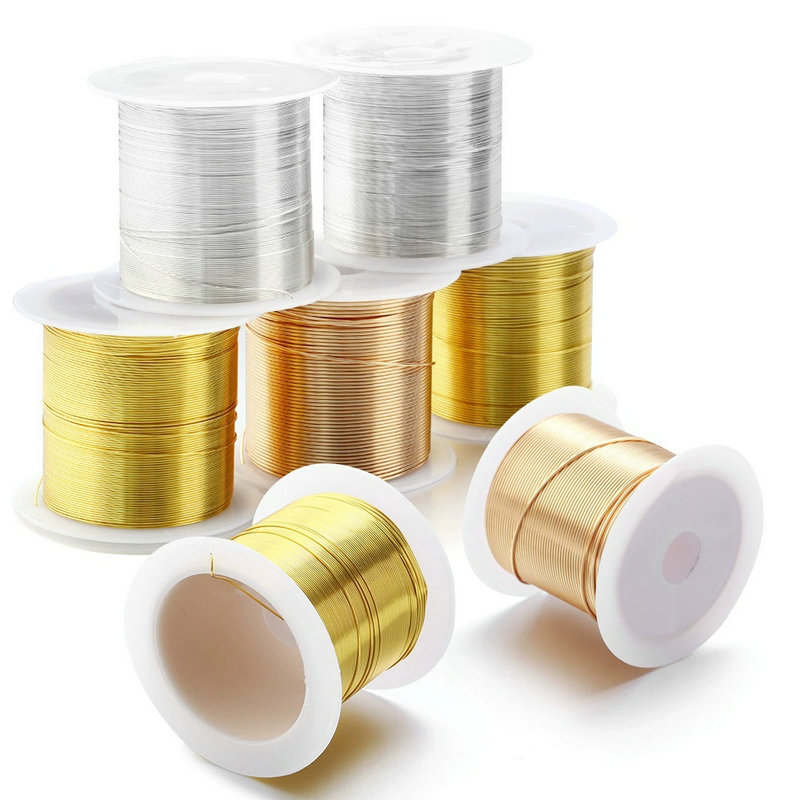 Art Craft Wire - 0.3-1.0 มม.เครื่องประดับทองแดงลวดเสื่อมเสียเครื่องประดับประดับด้วยลูกปัดสําหรับสร้อยข้อมือสร้อยคอเครื่องประดับหัตถกรรมทําอุปกรณ์
