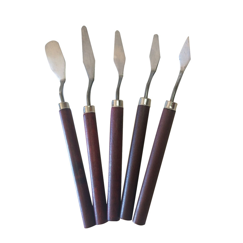 Painting Knife Palette - 5Pcs ภาพวาดมีด Palette สแตนเลส Scraper Spatula