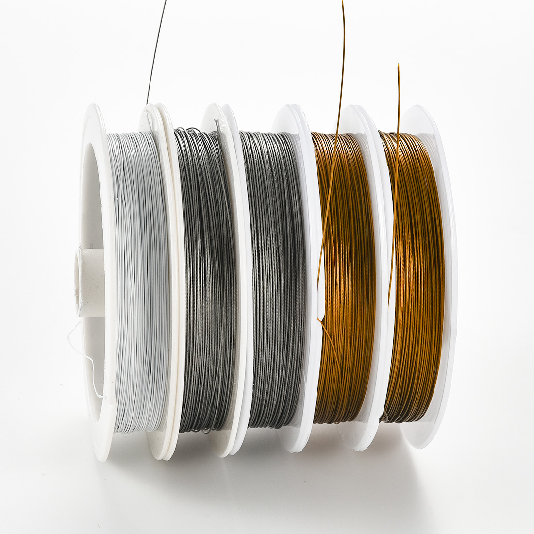 Art Craft Wire - 30 M/ม้วนสแตนเลสสตีลประดับด้วยลูกปัดลวด 0.38/0.45 มม.Tiger TAIL ลูกปัดสตริงสําหรับเครื่องประดับ
