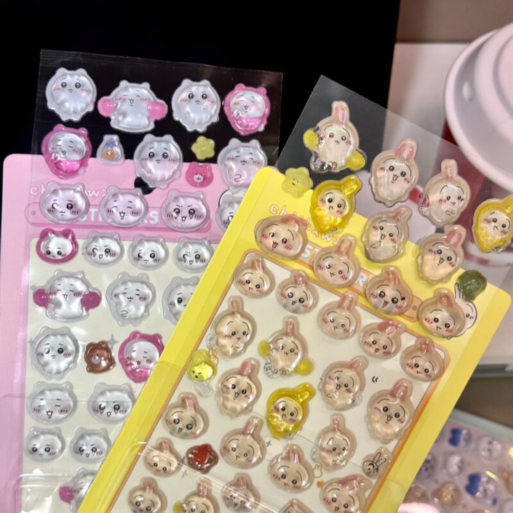 Art Craft Japan - สติกเกอร์นูนลายชิคคาวะ 3 มิติ น่ารัก สำหรับตกแต่ง DIY