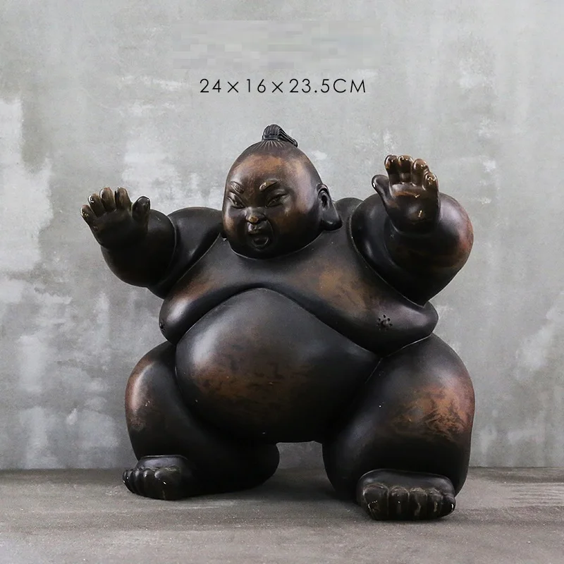 Art Craft Japan - ซูโม่ญี่ปุ่นรูปFigurineบทคัดย่อRetroพอร์ตประติมากรรมศิลปะเรซิ่นArt & Craftตกแต่งบ้านห้องนั่งเล่นของขวัญ