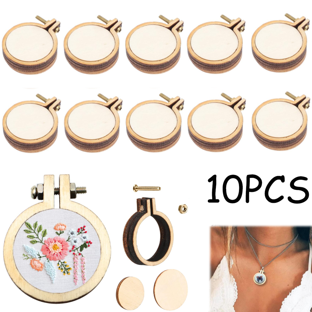 10 ชิ้น/เซ็ตไม้มินิเย็บปักถักร - Embroidery Hoop Kit บทวิจารณ์และราคา