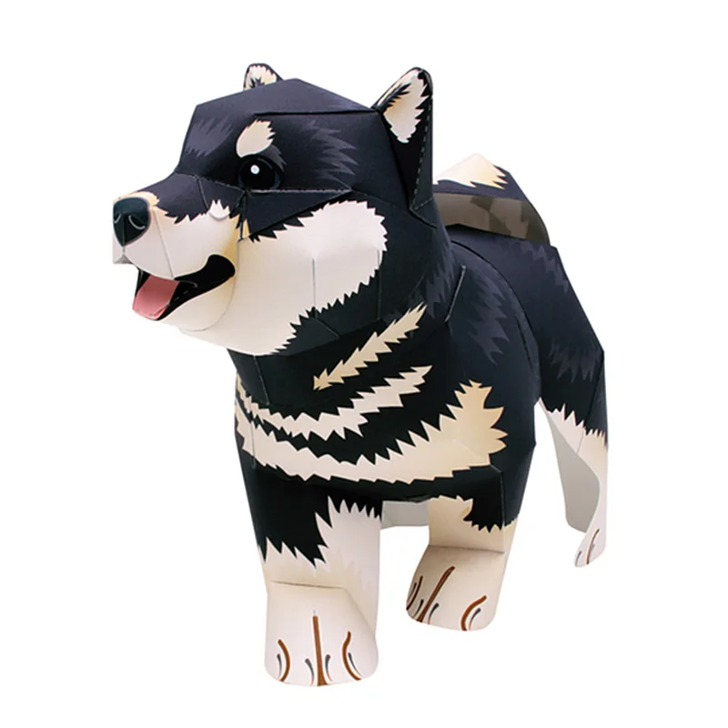 สีดํา Shiba Inu สุนัข Handmade - Art Craft Cardboard บทวิจารณ์และราคา