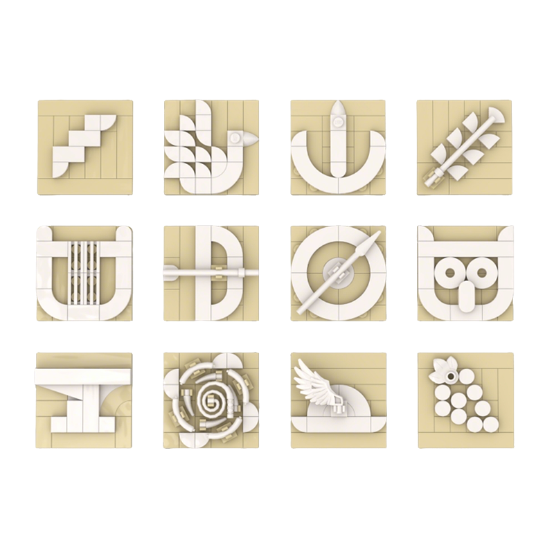 306 ชิ้น โมเดลประติมากรรม MOC  - Art Craft Logo บทวิจารณ์และราคา