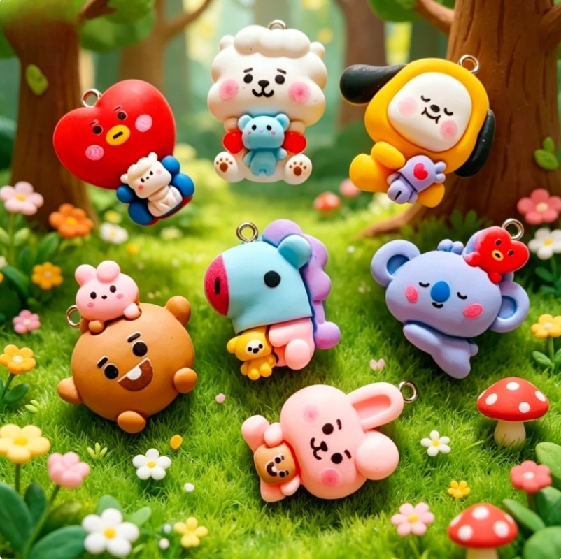 ชุด 7 ชิ้น BT21 ชาร์มการ์ตูนเร - Art Craft Diy บทวิจารณ์และราคา