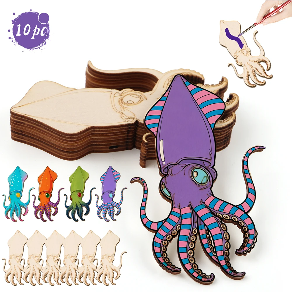 ชุดงานฝีมือไม้รูปปลาหมึกยักษ์  - Art Craft Diy บทวิจารณ์และราคา