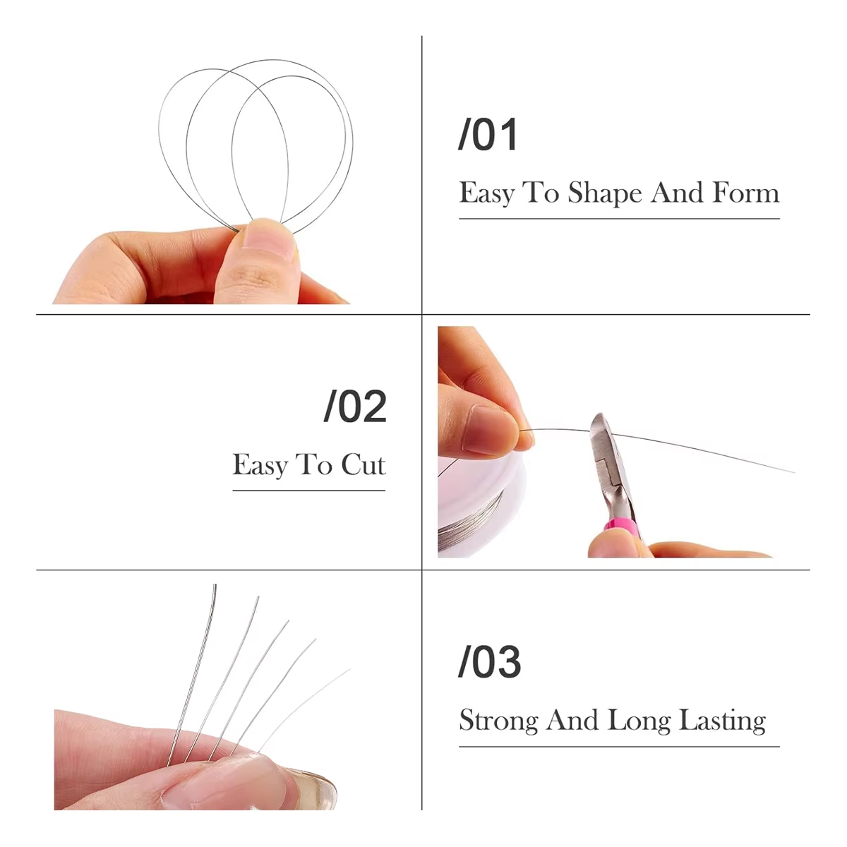 ลวดเหล็กยืดหยุ่นกันสนิม 0.2-0. - Art Craft Wire บทวิจารณ์และราคา