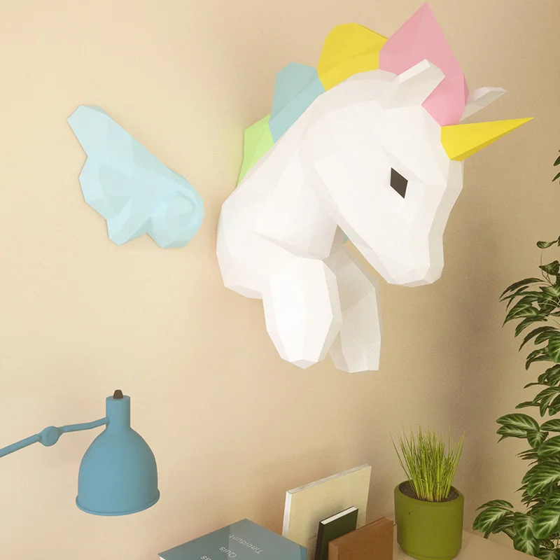 Rainbow Unicorn สัตว์ Wall Dec - Art Craft Cardboard บทวิจารณ์และราคา