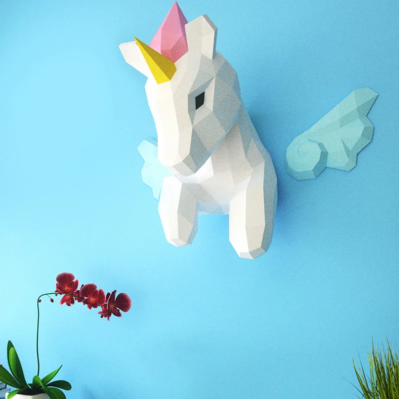 Rainbow Unicorn สัตว์ Wall Dec - Art Craft Cardboard บทวิจารณ์และราคา