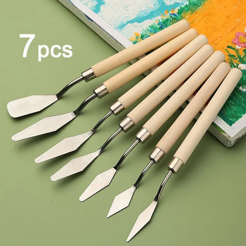 ชุดมีดปาดสีสแตนเลส 7 ชิ้น ชุดอ - Painting Knife Palette บทวิจารณ์และราคา