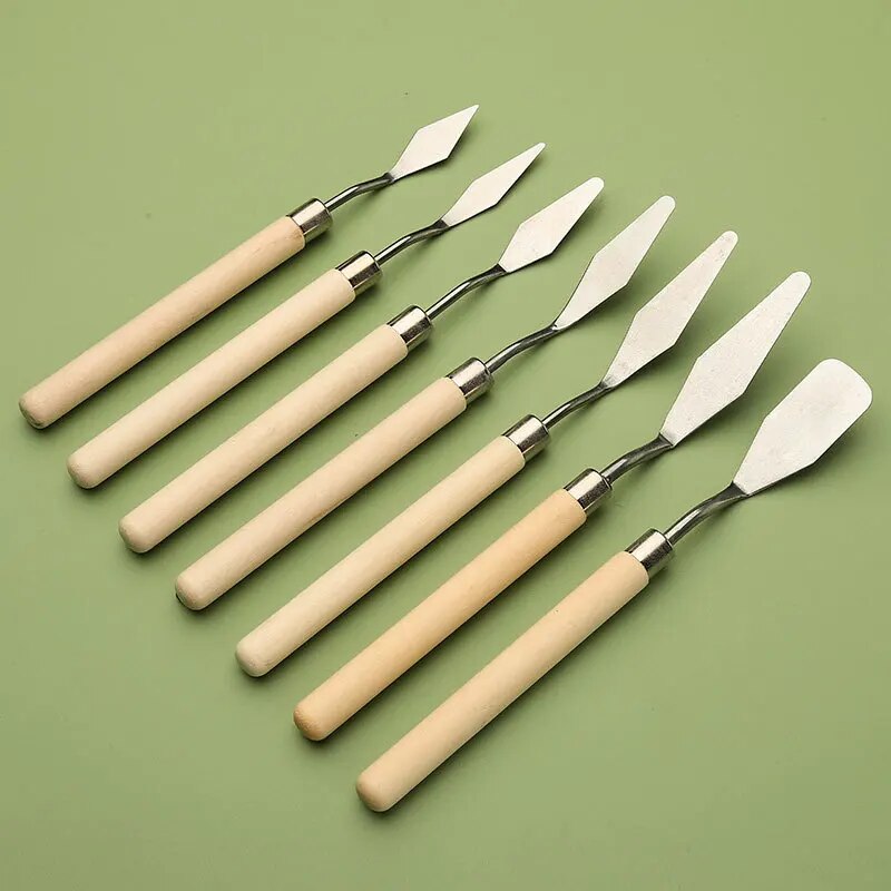 ชุดมีดปาดสีสแตนเลส 7 ชิ้น ชุดอ - Painting Knife Palette บทวิจารณ์และราคา