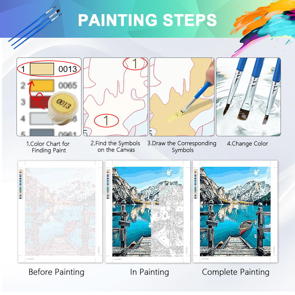 ชุดภาพวาดสีน้ำมัน DIY แบบระบาย - Art Craft Picture บทวิจารณ์และราคา