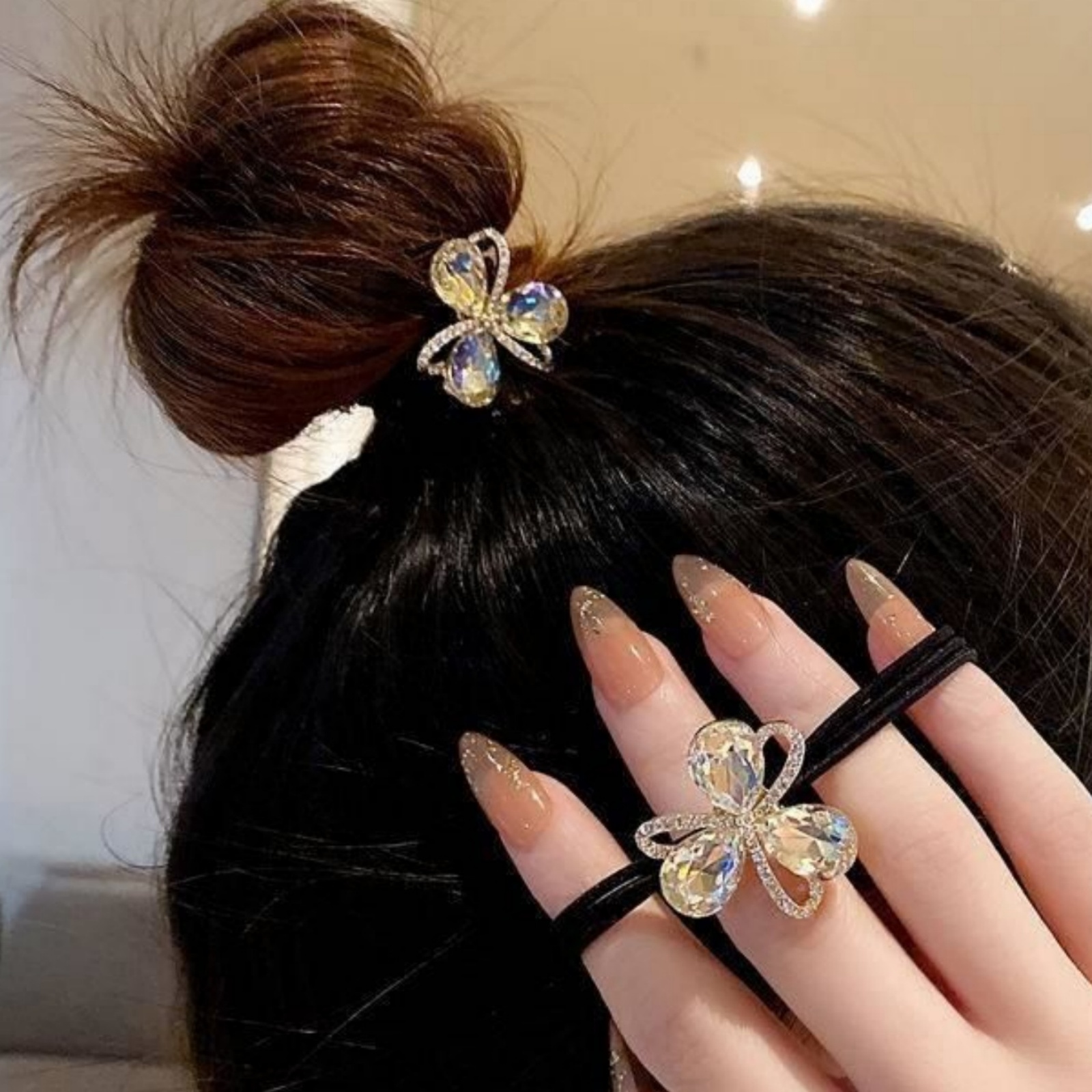 1PC ใหม่แฟลชเพชรดอกไม้แฟชั่นผม - Art And Craft Hair บทวิจารณ์และราคา
