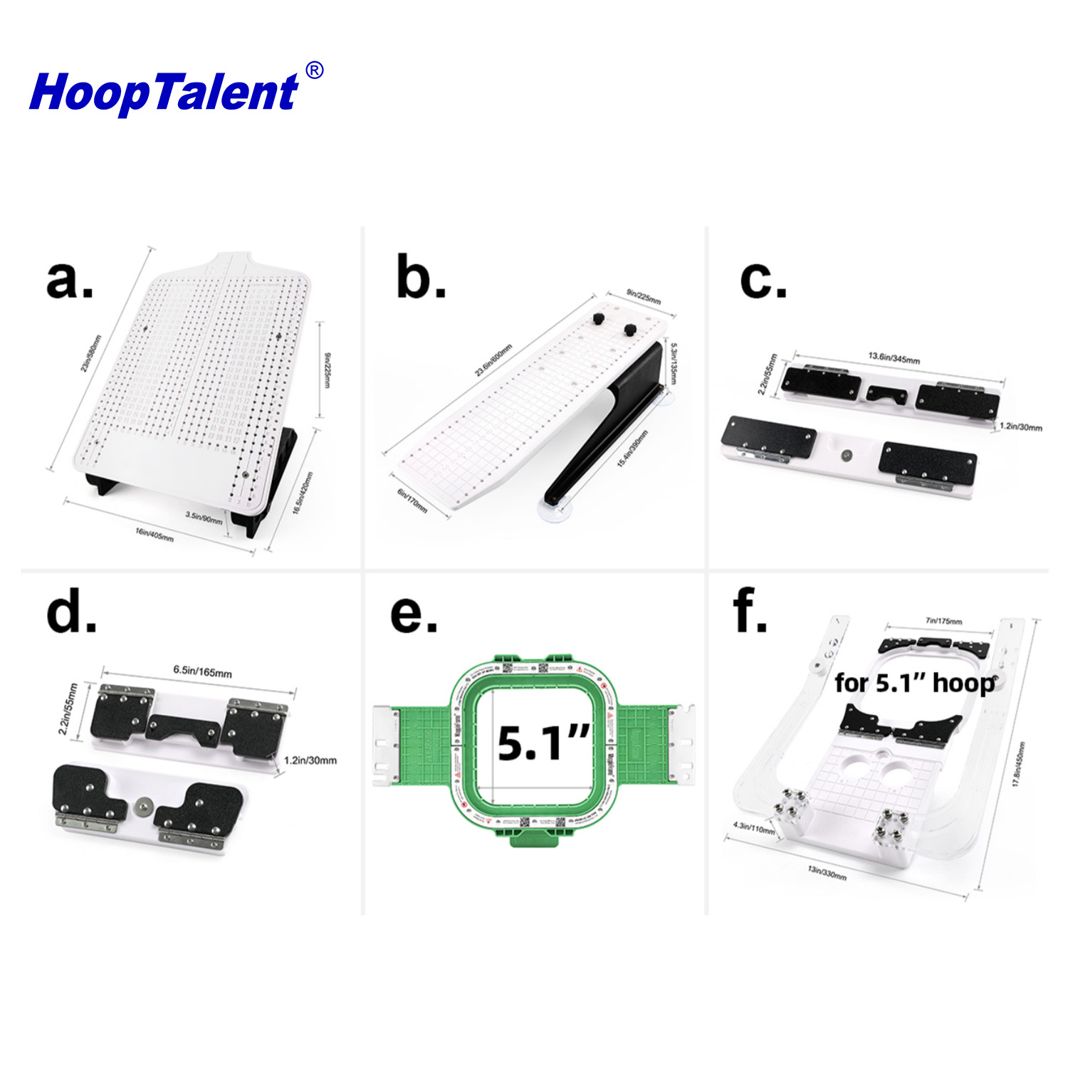 ชุดอุปกรณ์ HoopTalent Hooping  - Embroidery Hoop Kit บทวิจารณ์และราคา